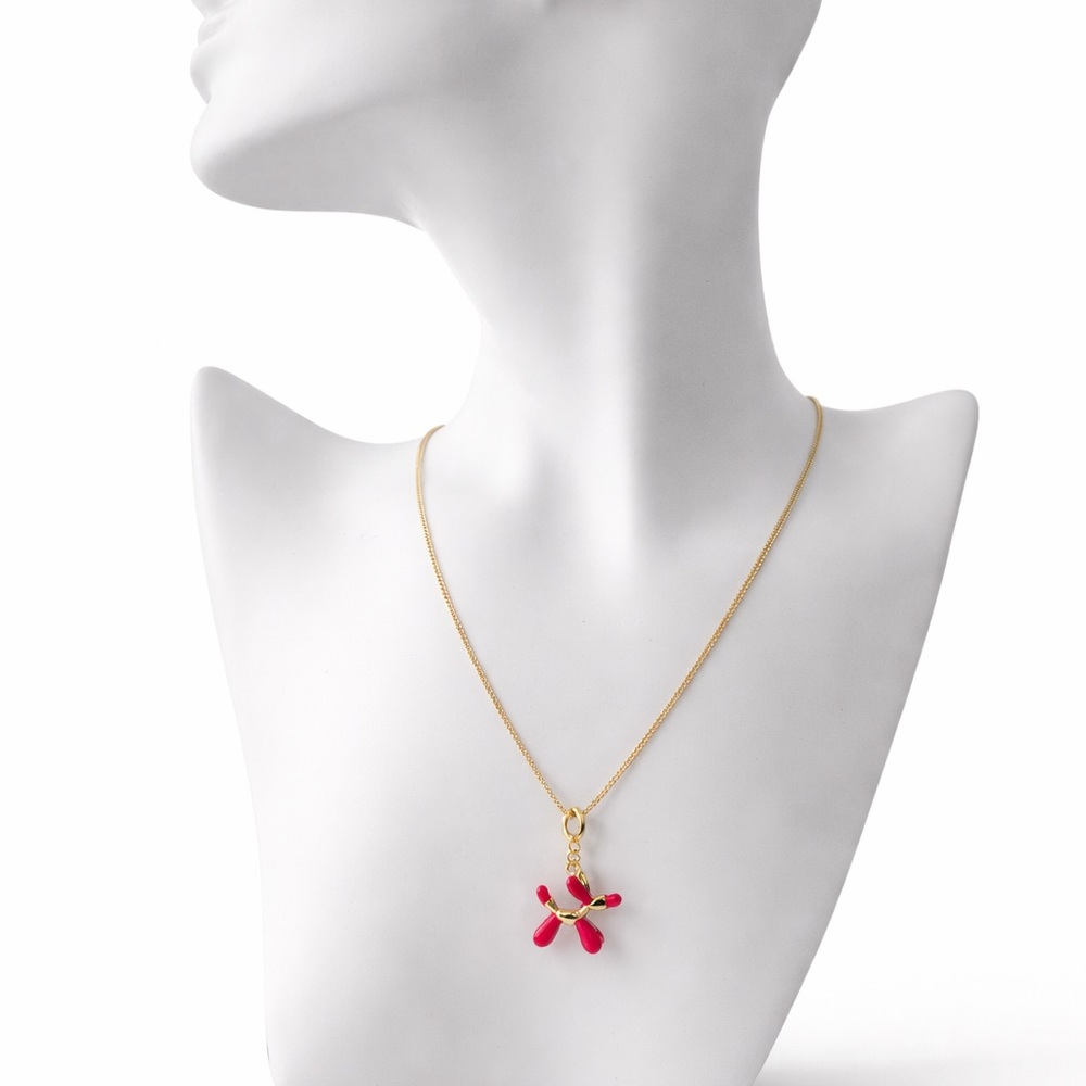 Balloon Dog Pendant Necklace – Stainless Steel Adjustable Chain